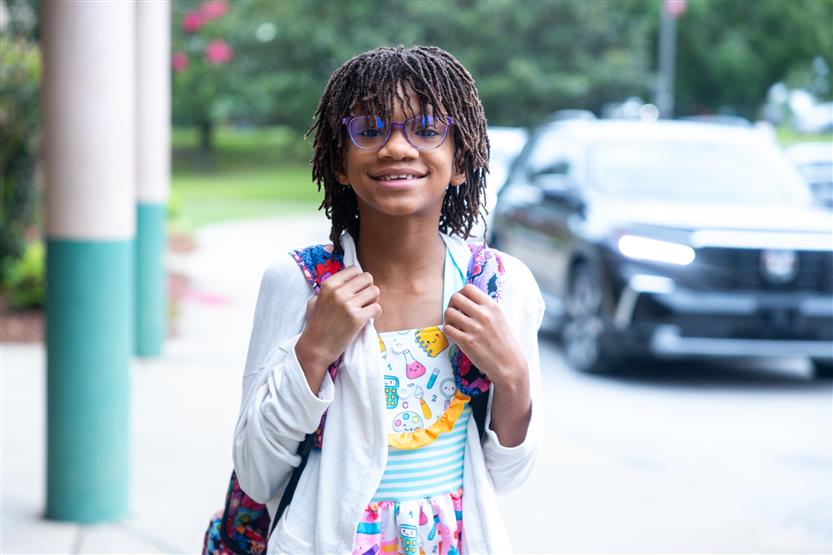 People smile on the first day of school